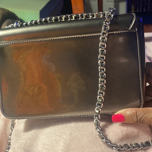 Tory Burch Metallic gray bag NWT - Picture 2 of 9